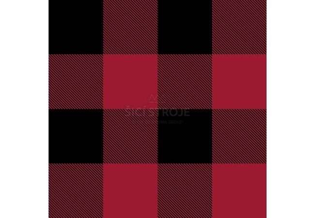 Cuddle Fleece Print - Lumberjack, Dark Red/Black