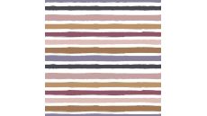 Cuddle Fleece Print - Multi Stripes, Poudre
