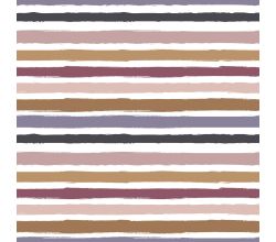 Cuddle Fleece Print - Multi Stripes, Poudre