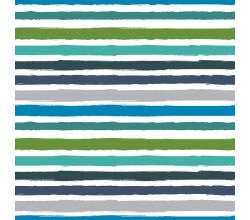 Cuddle Fleece Print - Multi Stripes, Tiffany