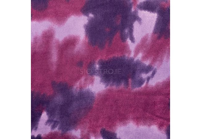 Cuddle Fleece Print - Tie Dye, Fuchsia