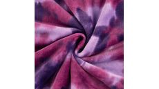 Cuddle Fleece Print - Tie Dye, Fuchsia