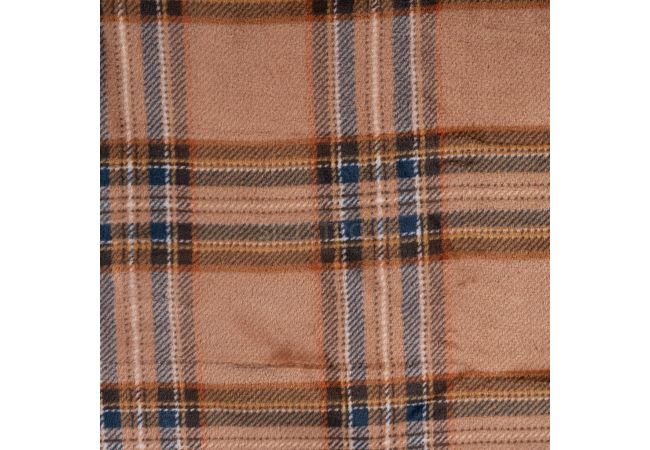 Cuddle Fleece Print - Tartan, Caramel
