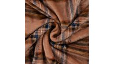 Cuddle Fleece Print - Tartan, Caramel
