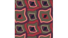Cuddle Fleece Print - Retro Squares, Dark Red