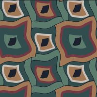 Cuddle Fleece Print - Retro Squares, Bottle
