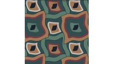 Cuddle Fleece Print - Retro Squares, Bottle