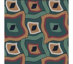 Cuddle Fleece Print - Retro Squares, Bottle