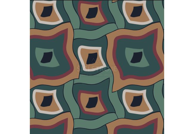 Cuddle Fleece Print - Retro Squares, Bottle