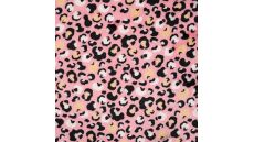 Cuddle Fleece Print + Uni - Panther, Candy Pink