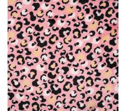 Cuddle Fleece Print + Uni - Panther, Candy Pink