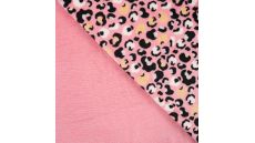 Cuddle Fleece Print + Uni - Panther, Candy Pink