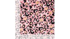Cuddle Fleece Print + Uni - Panther, Candy Pink