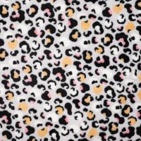 Cuddle Fleece Print + Uni - Panther, Silver Grey