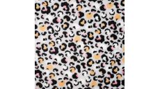 Cuddle Fleece Print + Uni - Panther, Silver Grey