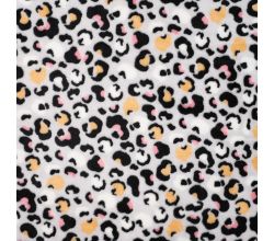 Cuddle Fleece Print + Uni - Panther, Silver Grey