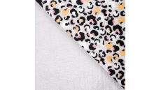 Cuddle Fleece Print + Uni - Panther, Silver Grey