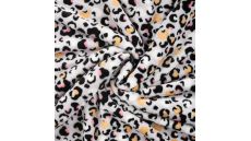 Cuddle Fleece Print + Uni - Panther, Silver Grey