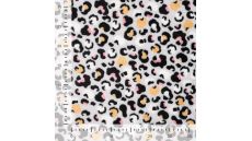 Cuddle Fleece Print + Uni - Panther, Silver Grey
