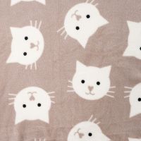 Cuddle Fleece Double Print - Shadow Cats, Sand