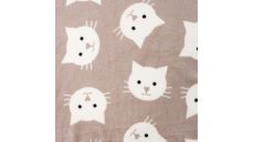 Cuddle Fleece Double Print - Shadow Cats, Sand