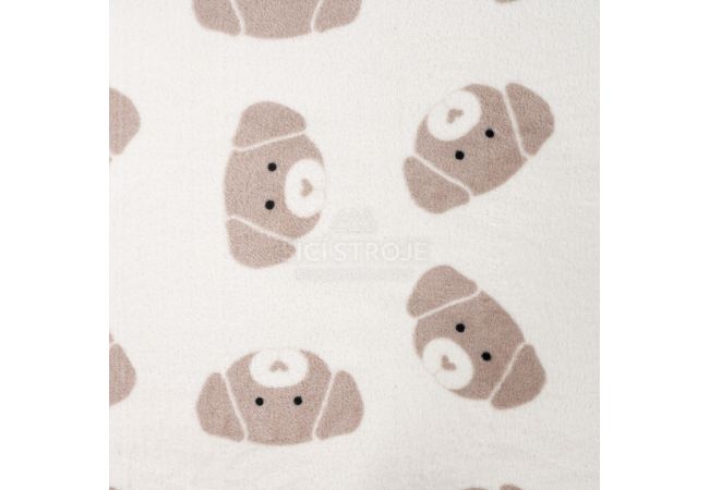 Cuddle Fleece Double Print - Dogs, Off White