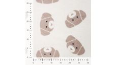 Cuddle Fleece Double Print - Dogs, Off White