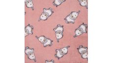Cuddle Fleece Print + Uni - Elephants, Poudre