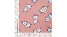 Cuddle Fleece Print + Uni - Elephants, Poudre
