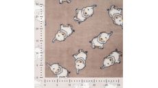 Cuddle Fleece Print + Uni - Elephants, Sand