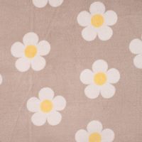 Cuddle Fleece Print + Uni - Flowers, Sand