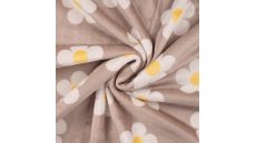 Cuddle Fleece Print + Uni - Flowers, Sand