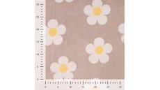 Cuddle Fleece Print + Uni - Flowers, Sand