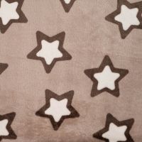 Cuddle Fleece Print + Uni - Stars, Sand