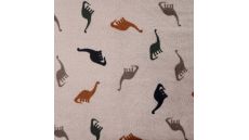 Cuddle Fleece Print + Uni - Dinos, Sand