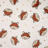 Cuddle Fleece Double Print - Fox, Off White