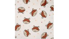 Cuddle Fleece Double Print - Fox, Off White