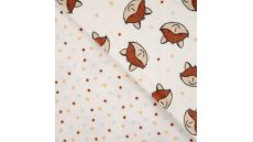 Cuddle Fleece Double Print - Fox, Off White