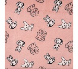 Cuddle Fleece Print + Uni - Multi Dogs, Poudre