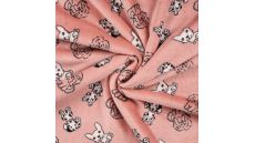 Cuddle Fleece Print + Uni - Multi Dogs, Poudre