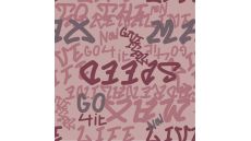 Cuddle Fleece Jacquard - Text, Nude