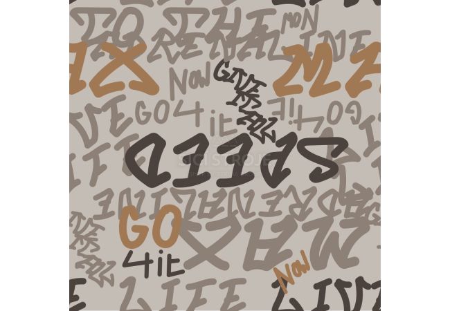 Cuddle Fleece Jacquard - Text, Sand