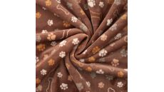 Cute Fleece Print - Paws And Bones, Brown