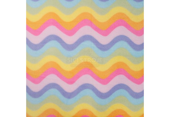 Cute Fleece Print - Multicolor Zigzag