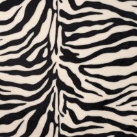 Cute Fleece Print - Zebra, Black