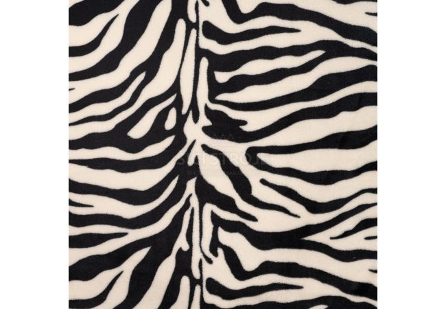 Cute Fleece Print - Zebra, Black