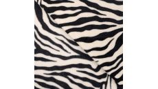 Cute Fleece Print - Zebra, Black