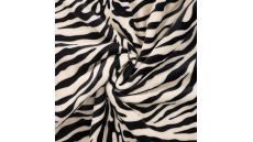 Cute Fleece Print - Zebra, Black