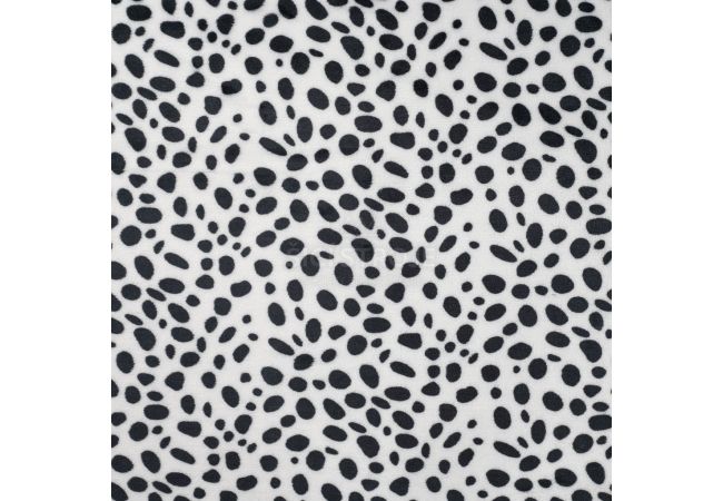 Cute Fleece Print - Dalmatian, White