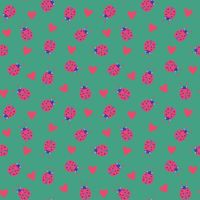 Cute Fleece Print - Ladybug, Green